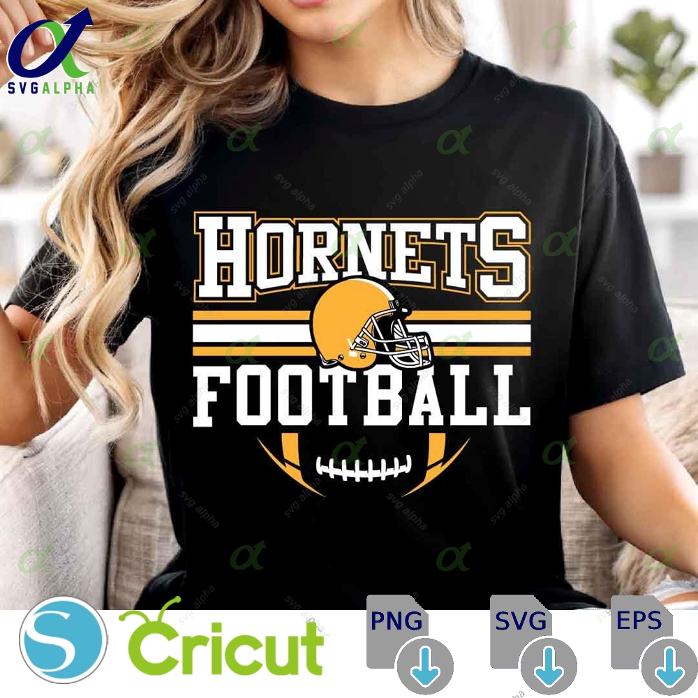 Hornets Mascot Svg Png Hornets Football Svg Varsity Hornets Shirt School Spirit Mascot Svg Football Cheer Sublimation Football Mom